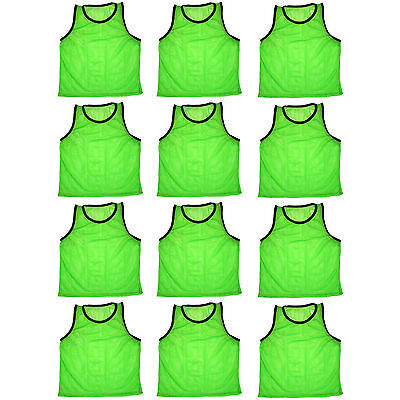 12 Scrimmage Vests Pinnies Soccer Youth Green ~ New!