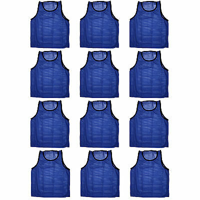 12 Scrimmage Vests Pinnies Soccer Youth Blue ~ New!