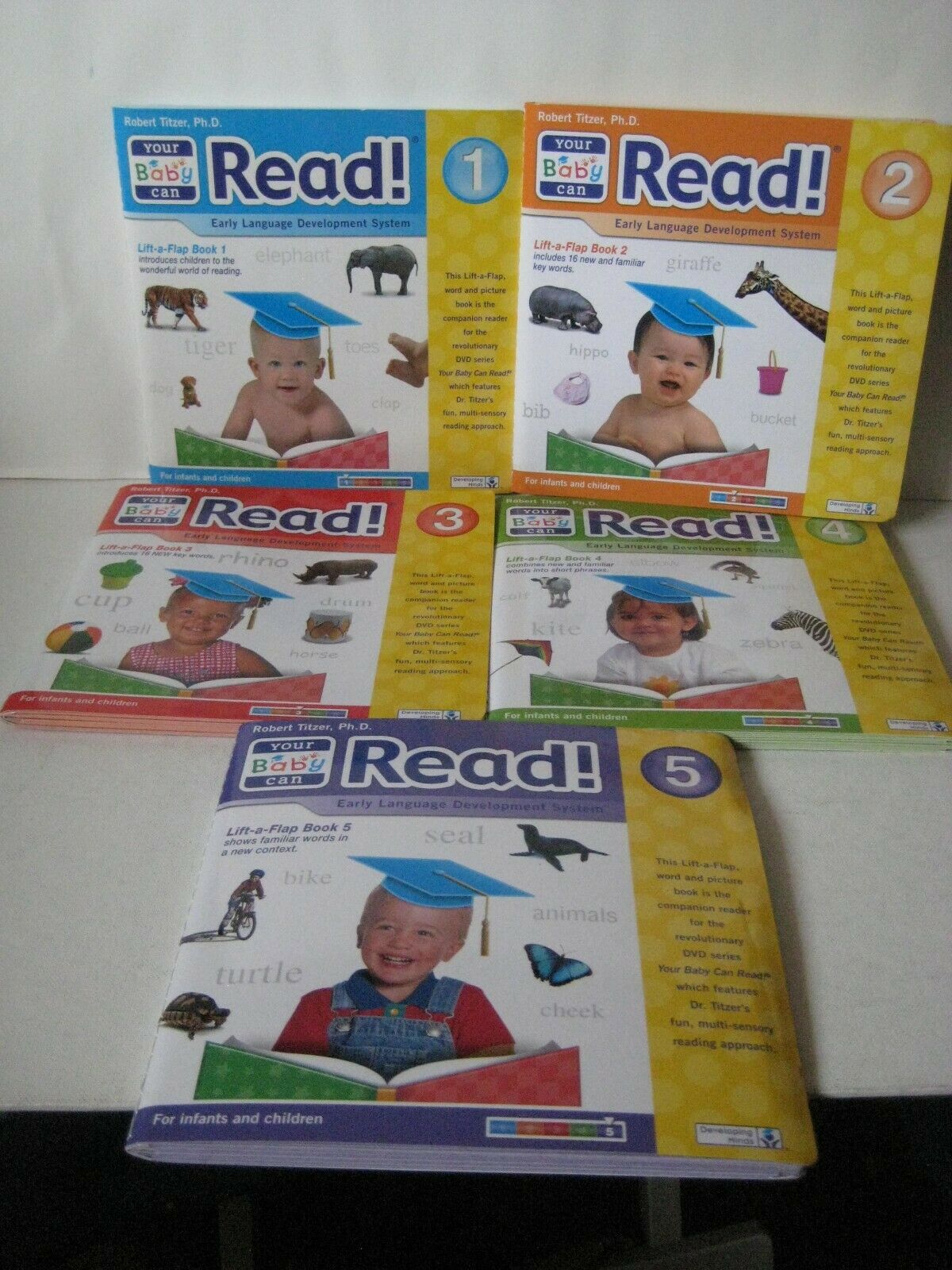 Your Baby Can Read! ~ Lift A Flap / Picture Books Set  ( Sequence 1 - 5 )