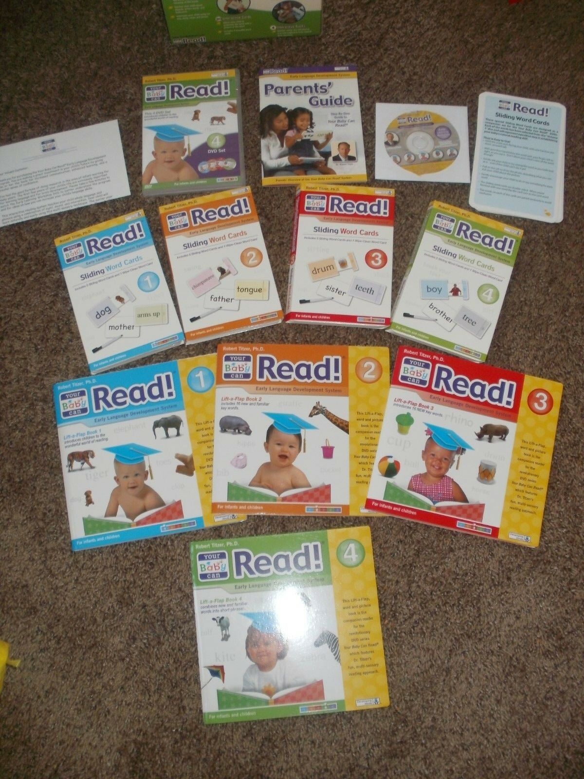 Titzer Your Baby Can Read Early Language Development System Dvds Cards Books