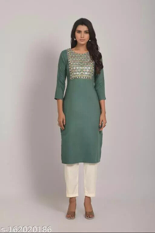 Navratri+Diwali Best Collection Rayon Embroidery Work Kurti,Gawn,Dresses.