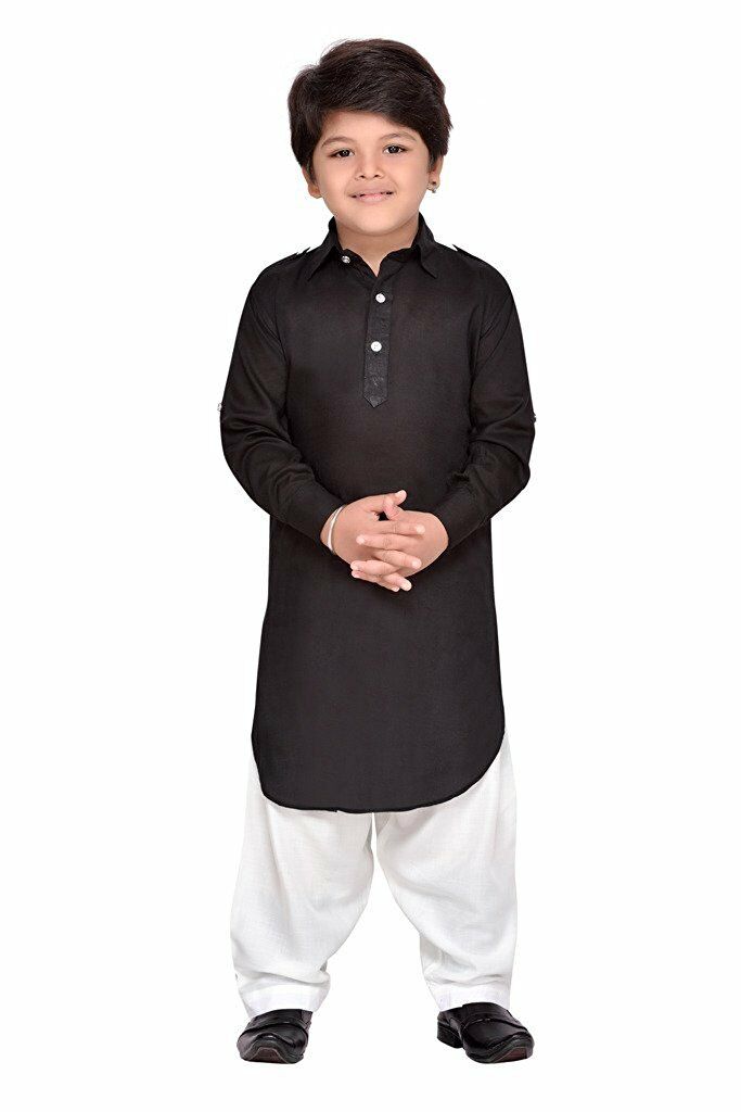 Traditional Indian Boys Pathani Suit For Kids Ethnic Wear Kurta Pajama