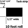 Universal convertible top tacking, tack strip 1/2