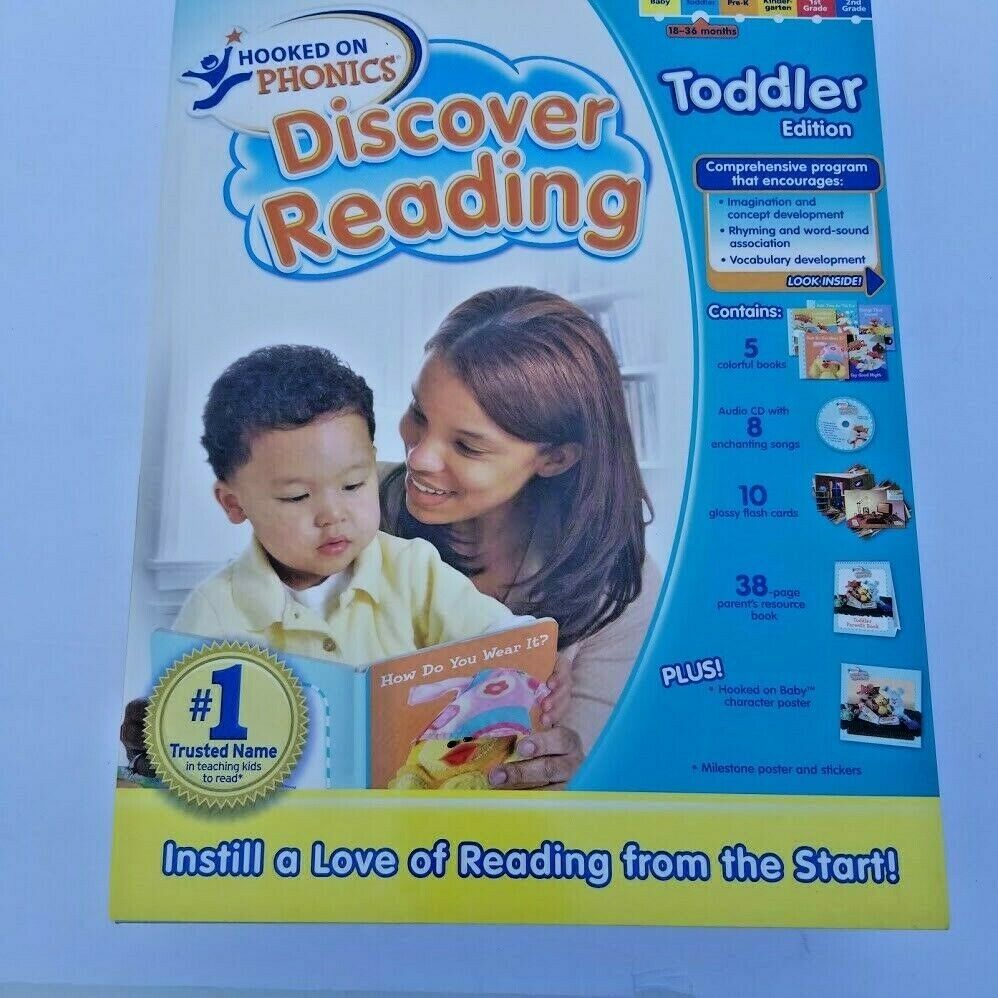 Hooked On Phonics Discover Reading Toddler Edition Full Set - NEW in BOX