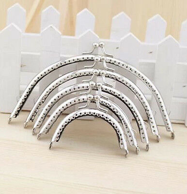 Metal Frame Kiss Clasp Silver Semicircle For Bag 6.5/ 8.5/10.5/12/15/18 Cm