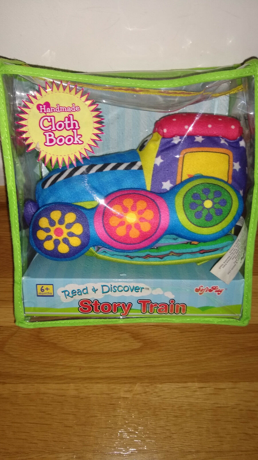 SoftPlay Story Train 6m+ Cloth Book With Rattle