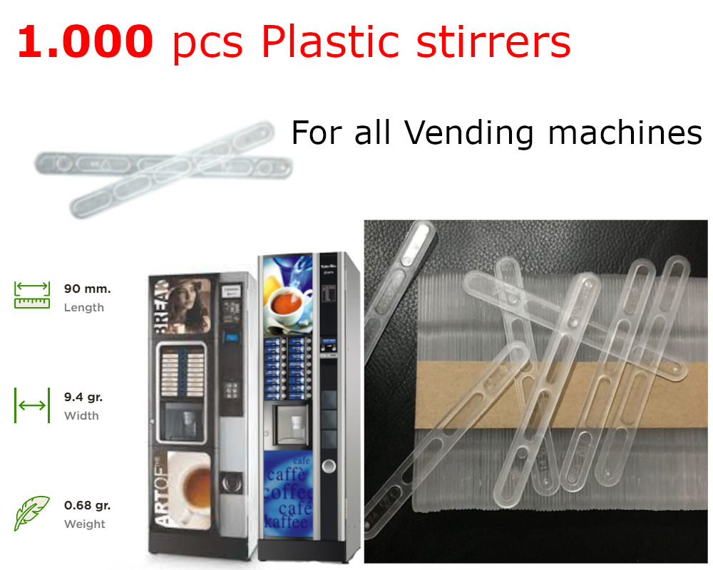 1000pcs Automatic Vending Stirrers Plastic 90mm Machine Disposable Sticks Coffee